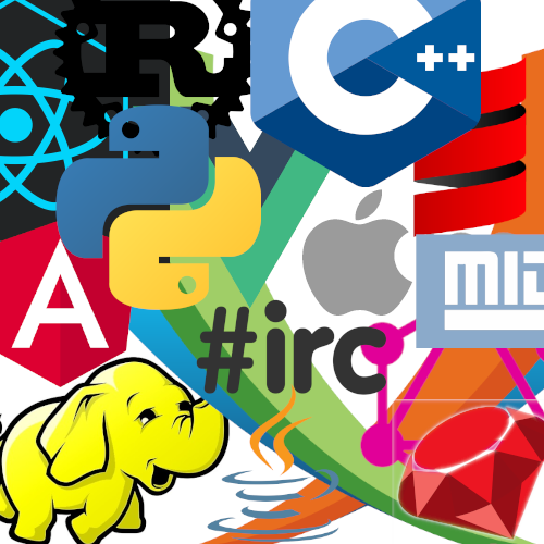 Logos of different frameworks and programming languages covering each other